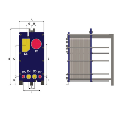 Evaporator Plate Heat Exchanger Untuk pendingin kompresor Air Dryer