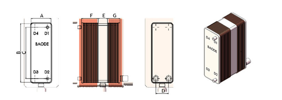 Pengering udara stainless air exchanger panas untuk pendingin air pendingin