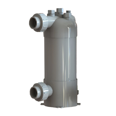 Titanium Heat Exchanger Tube PVC Shell Heat Exchanger untuk kolam renang Pump Panas Aquarium Chiller