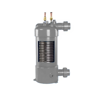 PVC Screw Titanium Evaporator Coil Titanium Shell dan Tube Heat Exchanger