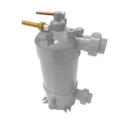 Titanium PVC Shell Heat Exchanger untuk sistem air laut aliran tinggi untuk pompa panas kolam renang