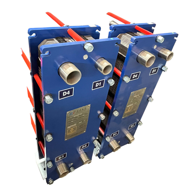 Efisiensi tinggi penghematan energi Semi-diselap gasket plat penukar panas untuk pendinginan minyak